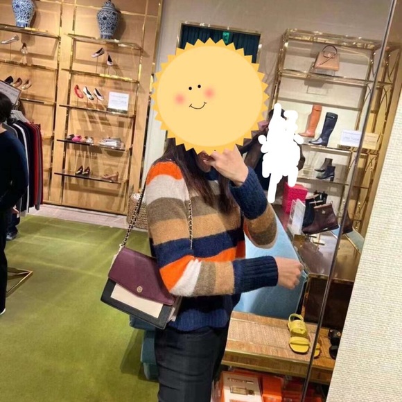 NWT Tory Burch Robinson Color-Block Double-Strap Convertible Shoulder Bag - Picture 2 of 14